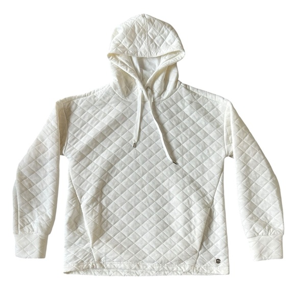 Jones New York Tops - JONES NEW YORK SPORT ivory/off white quilted hoodie size Large